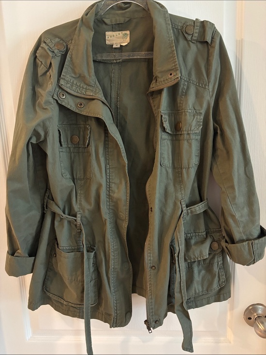 Ashley By 26 International Jackets & Blazers - Ashley By 26 International Olive Green Utility Jacket